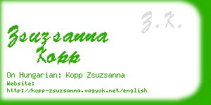 zsuzsanna kopp business card